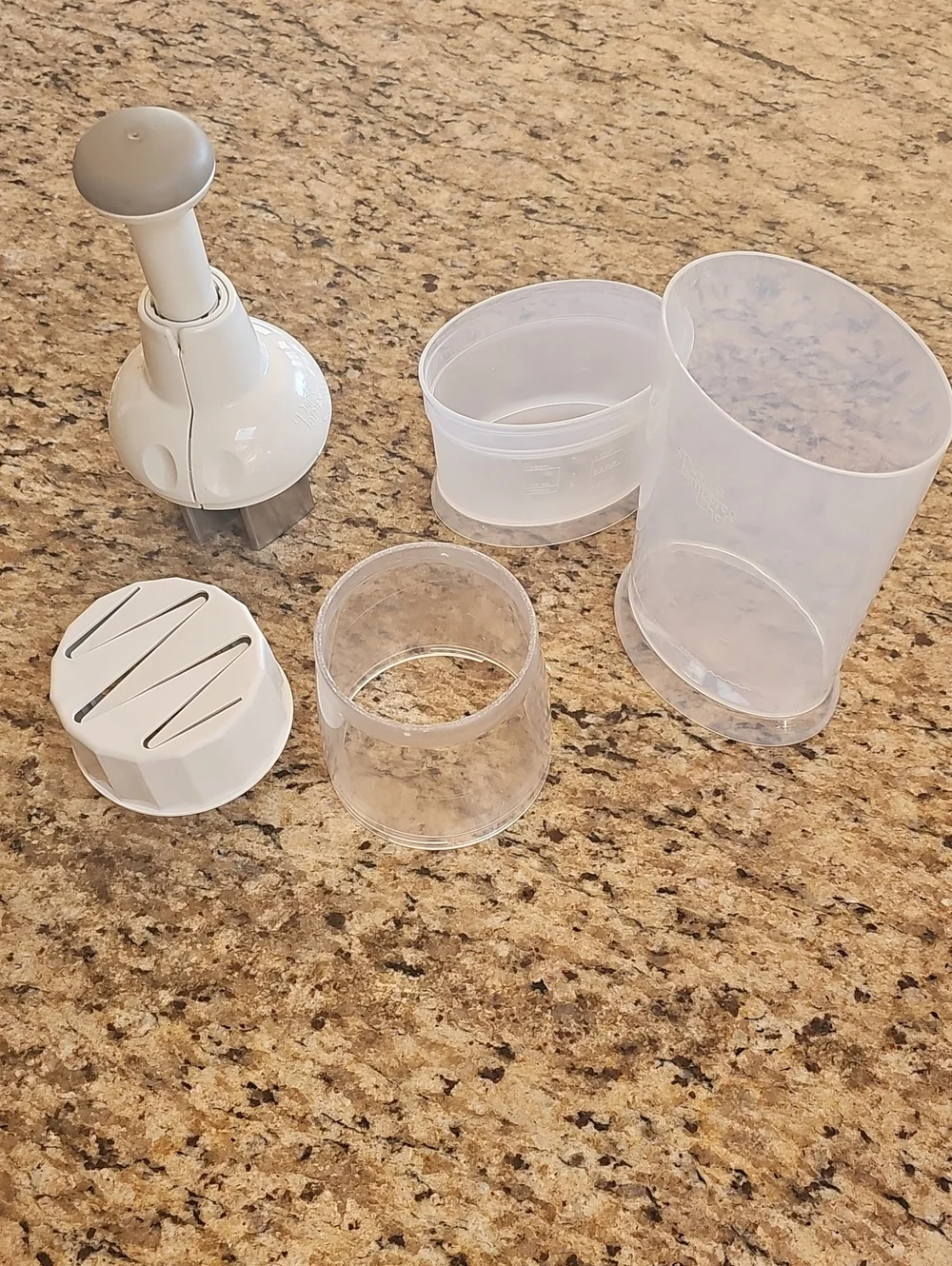 Pampered Chef manual Hand Food Chopper &  Measuring Cup